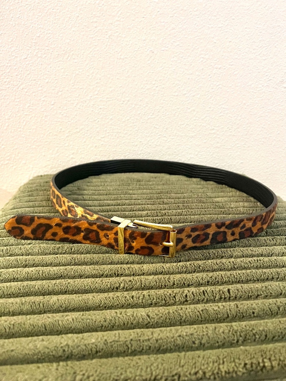 Cheetah/Leopard Animal Print Faux Fur Belt
